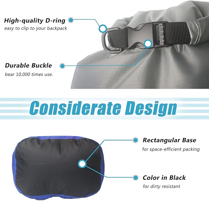 Frelaxy Dry Bag 3-Pack/5-Pack, Ultralight Dry Sack, Outdoor Bags Keep Gear Dry