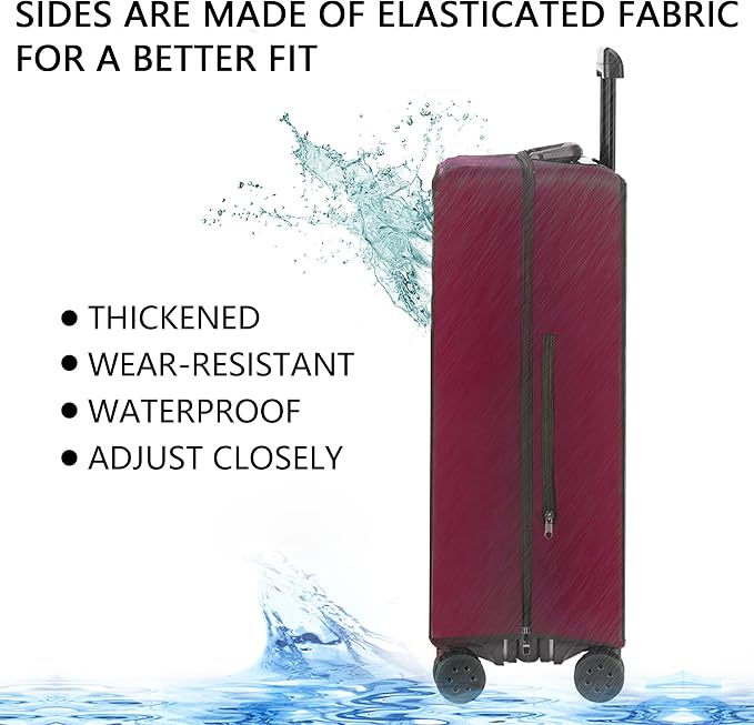 Transparent PVC Suitcase Cover, No Disassembly Required Clear Luggage Protector