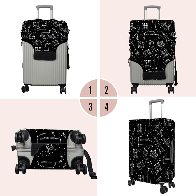Travel Luggage Cover Suitcase Protector Fits 18-32 Inch Wheel Covers