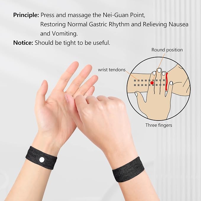 Cozyhealth Motion Sickness Wristband, Anti-Nausea Acupressure Wrist Band