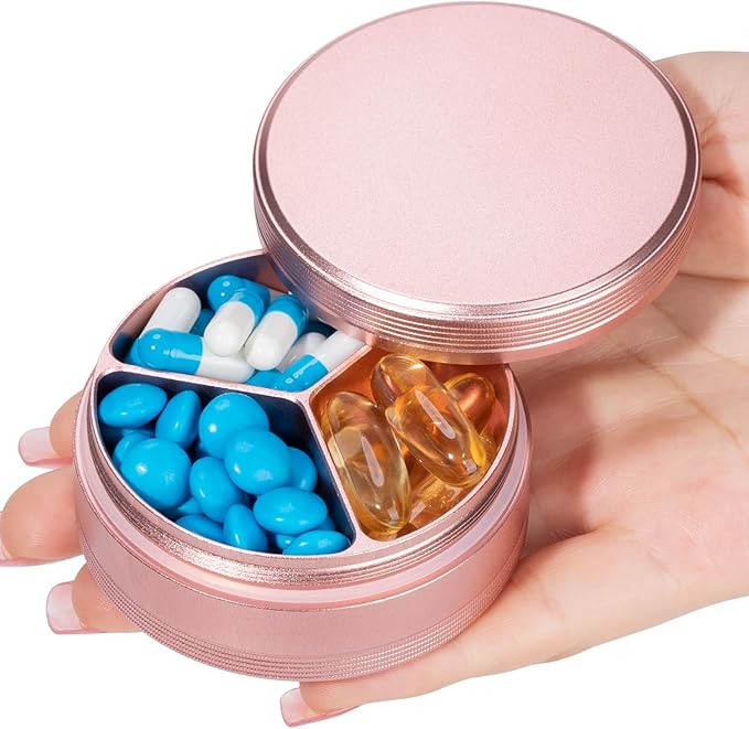 Metal Pill Box 3 Compartment