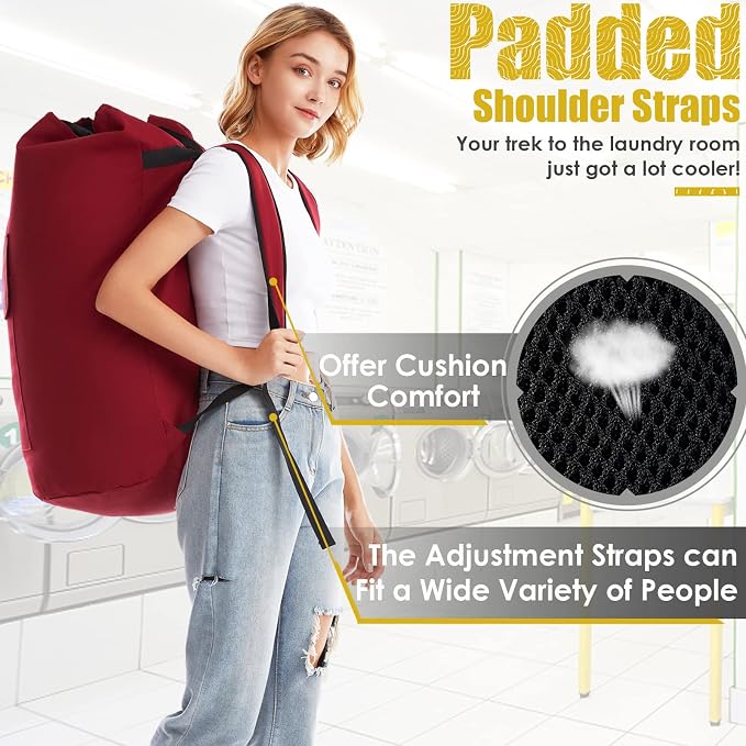 Extra Large Laundry Bag 115L, College Dorm Room essentials, Laundry Backpack Bag