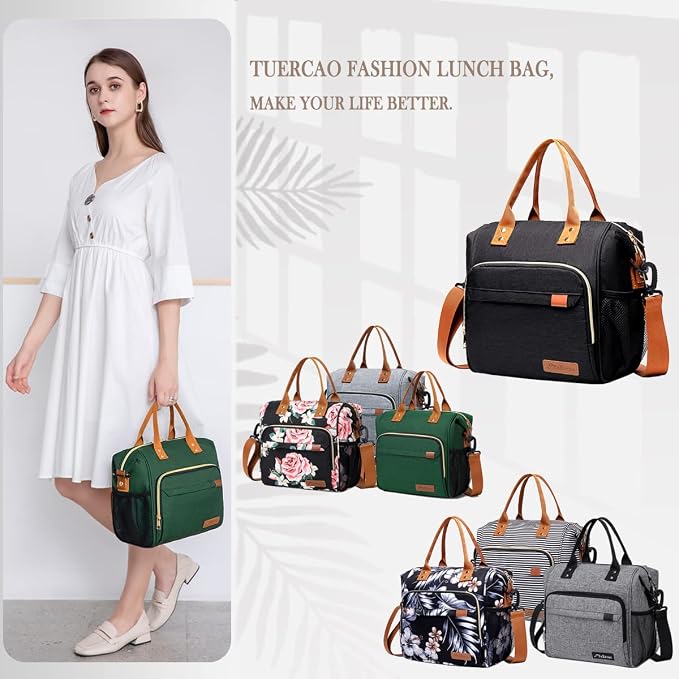 TuErCao Insulated Lunch Bag Adult Lunch Box