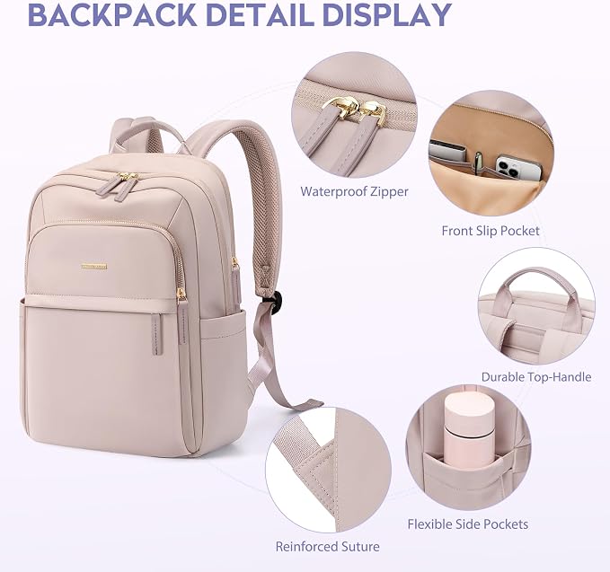 Hiking Travel Backpack for Women Casual Business Weekender Multilayer Laptop Bag