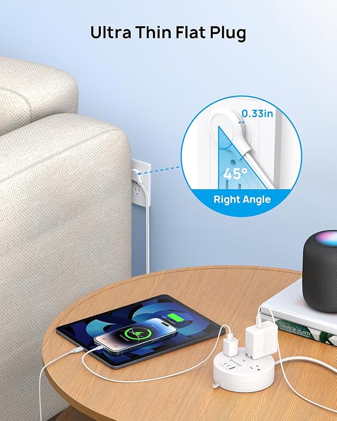 TROND 20W USB C Travel Power Strip