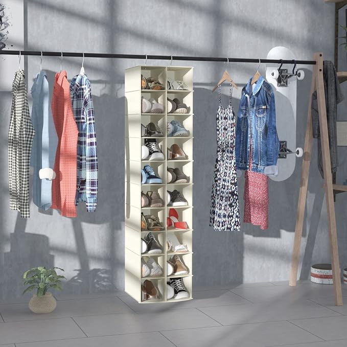 coastal rose Hanging Shoe Organizer