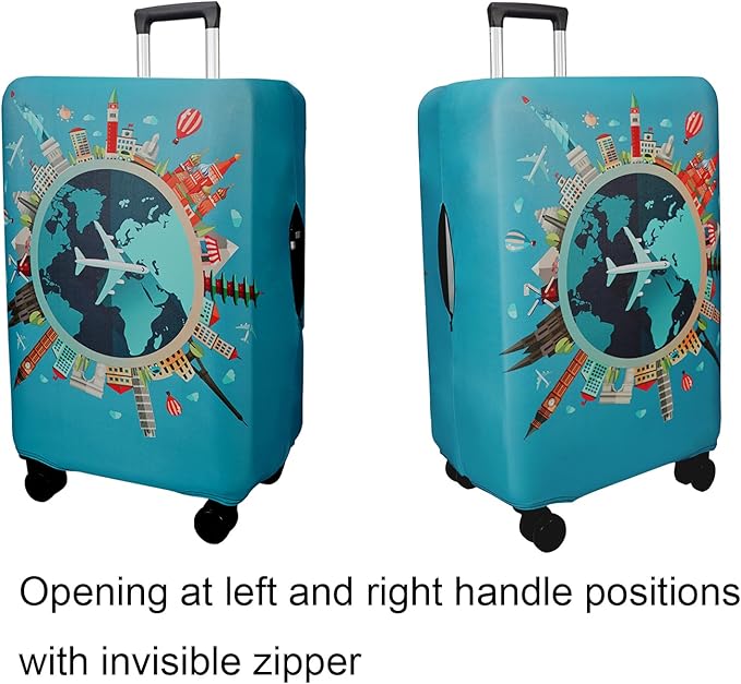 WUJIAONIAO Travel Luggage Cover Baggage Suitcase Cover Protector Skins 18-32