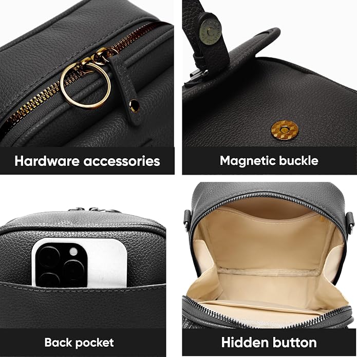 1060 Leather Crossbody Bags for Women Anti-Theft Vegan Purse