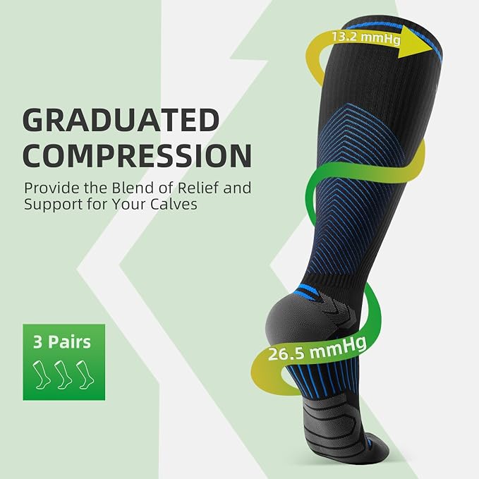 Compression Socks for Women Men 3 Pairs, Compression Stockings, Fragrance