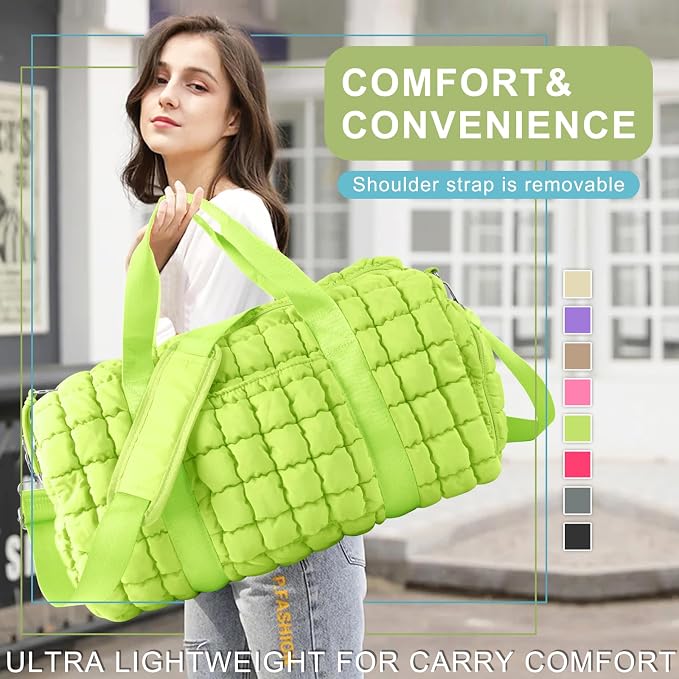 Quilted Travel Duffle Bag Gym Bag