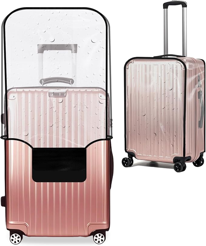 30-inch Luggage Cover Protector Clear PVC Waterproof Suitcase Covers, Travel