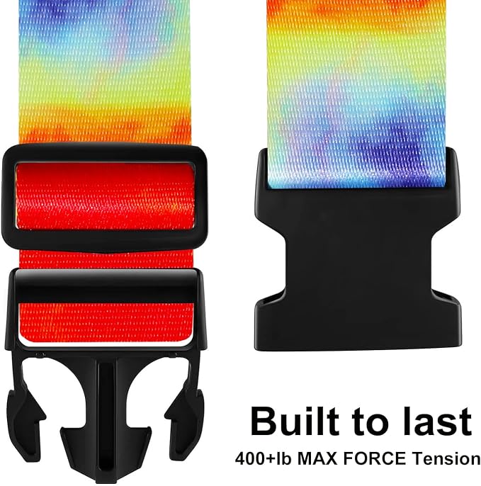 Luggage Straps for Suitcases TSA Approved-2 Pack Bright Personalized Luggage