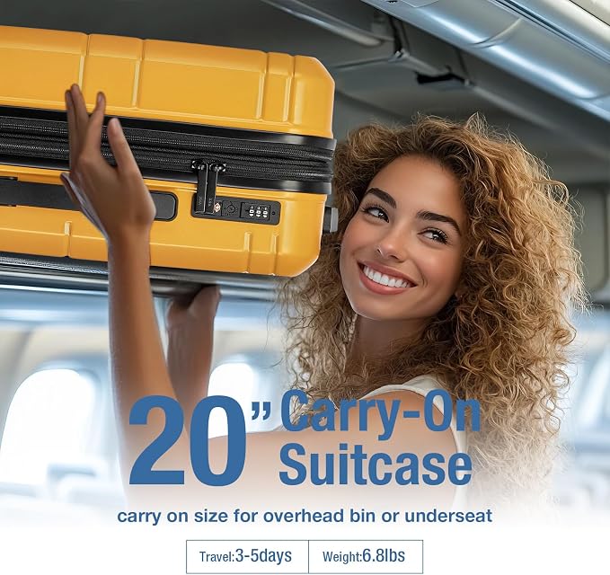 KYME Carry On Luggage 22x14x9 Airline Approved