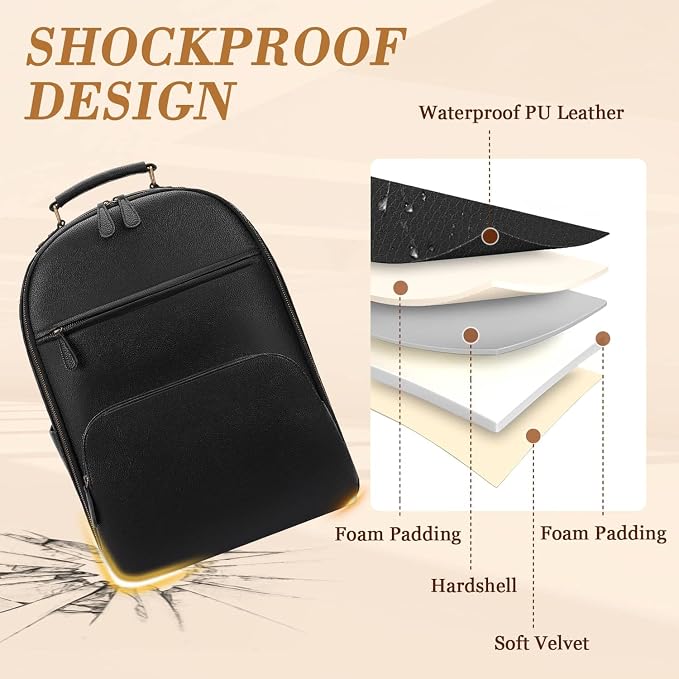 Camera Backpack Classic PU Leather