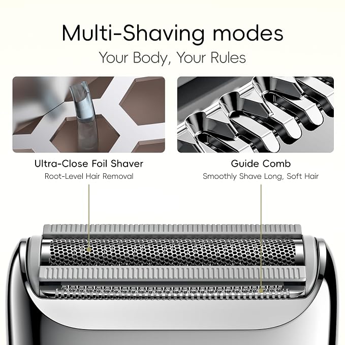 yoose Electric Razors for Women, IPX7 Alloy Body Bikini Trimmer for Women