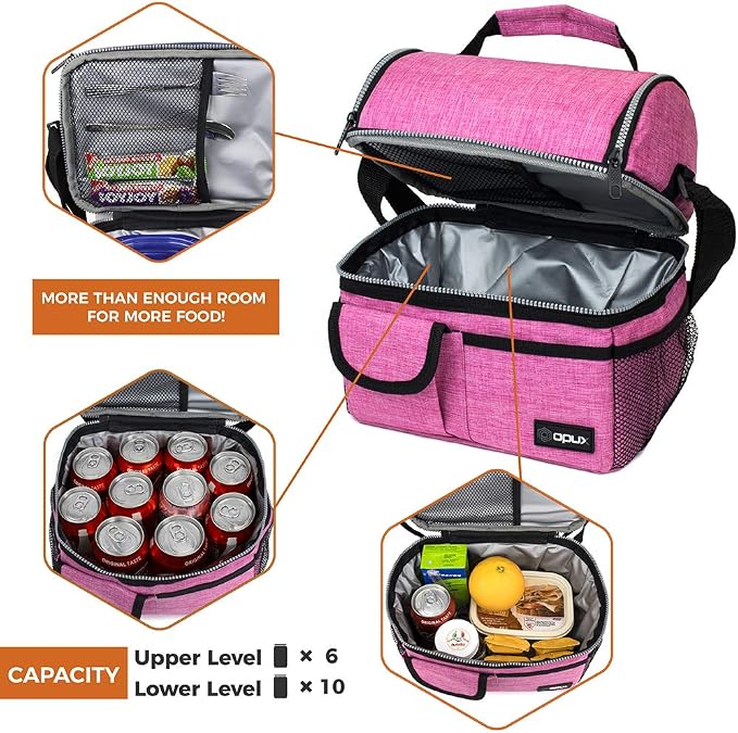 opux Lunch Bag Women Insulated, Adult Lunch Box Cooler, Lunch Box