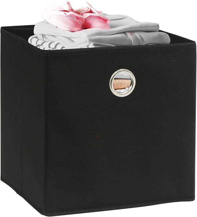 SIMPLE HOUSEWARE 11-Inch Collapsible Fabric Cube Storage Bin