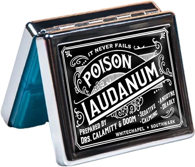 Silver Vintage Pill Box 7 Day Metal Pill Box