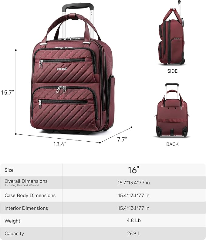 LUGGEX Underseat Carry On Luggage