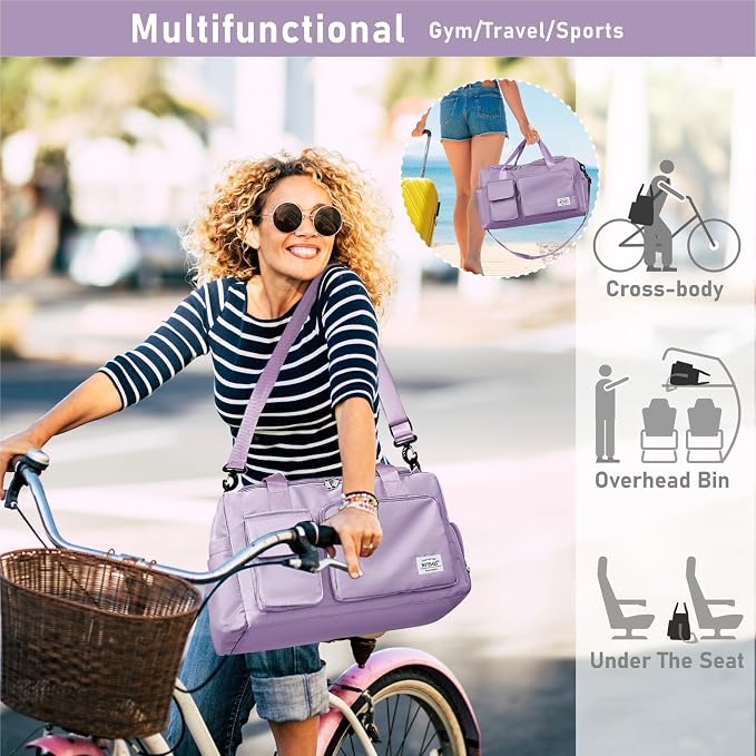 NPBAG Women Travel Duffel, Gym Workout Overnight Bag, Mommy Hospital Bag