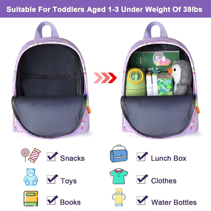 Accmor Toddler Harness Backpack Leash, Mini Unicorn Backpacks