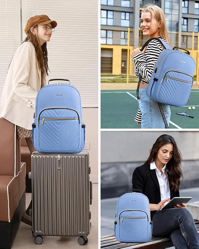 LOVEVOOK Laptop Backpack Purse for Women, Work Business Travel Computer Bags