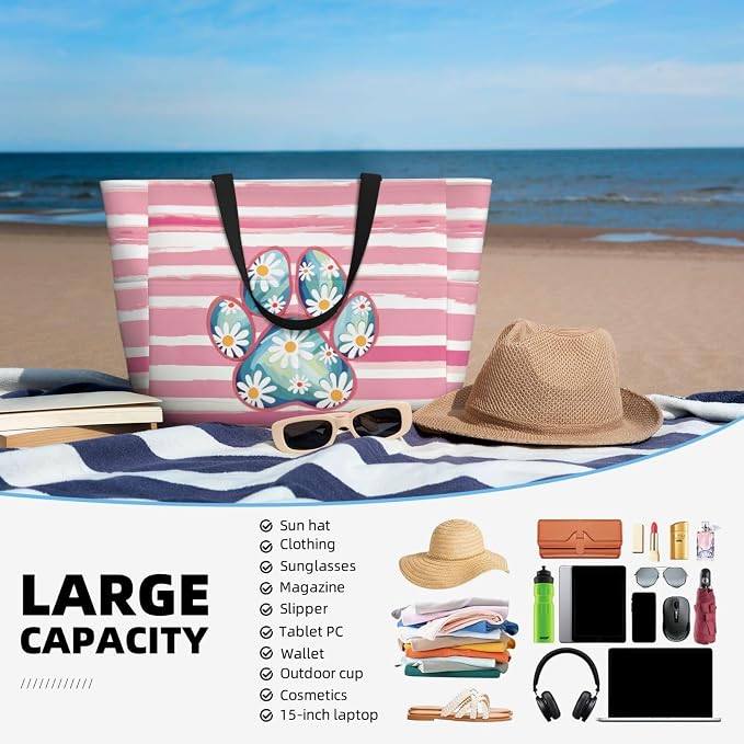 Beach Bag for Women Beach Tote Bag Waterproof Sandproof Large Bags