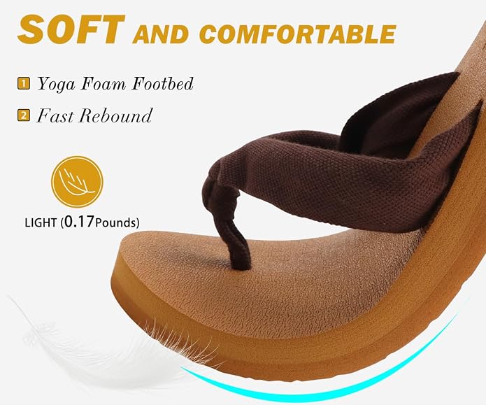 KuaiLu Flip Flops for Women
