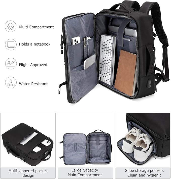feilario 2 Piece Set 20in Aluminium Frame PC Hard Shell Spinner Wheels Luggage