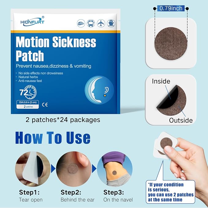 48ct Motion Sickness Patches – Sea Sickness Patches