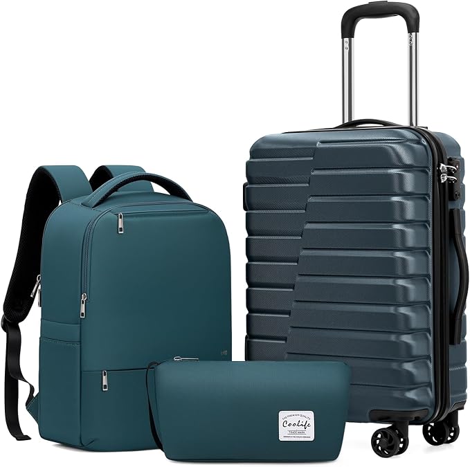 Coolife Luggage Sets 3 Piece, 20In Carry On Luggage