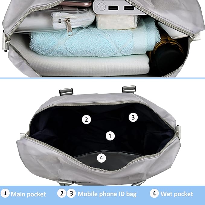 Travel Duffle Bag, Waterproof Sport Tote Gym Bag