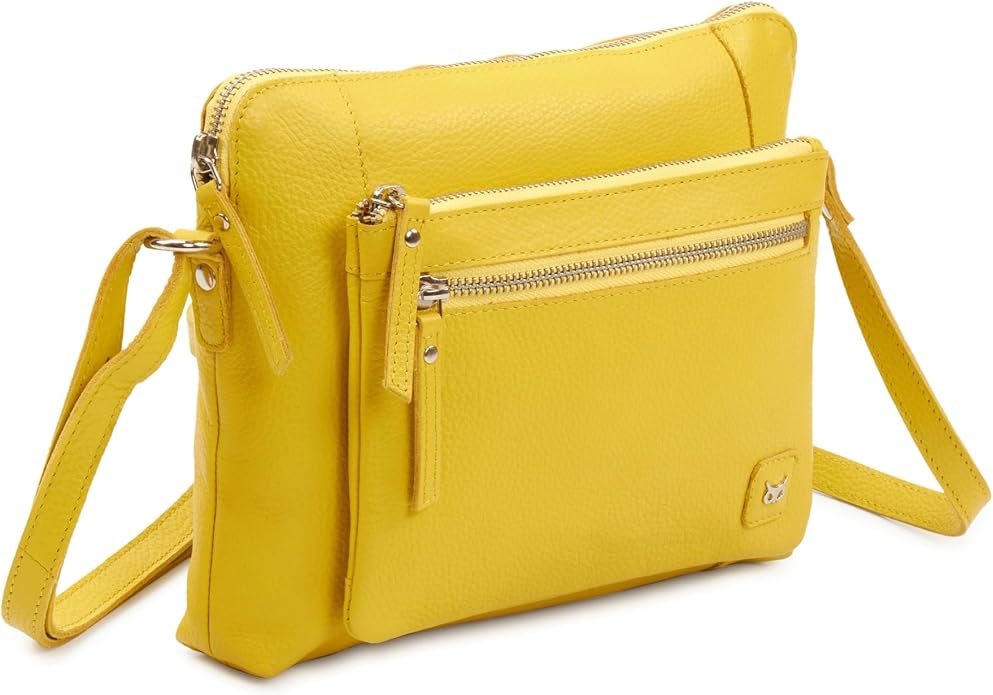 Wise Owl Accessories Small Soft Pebbled Real Leather Crossbody Handbags Purses