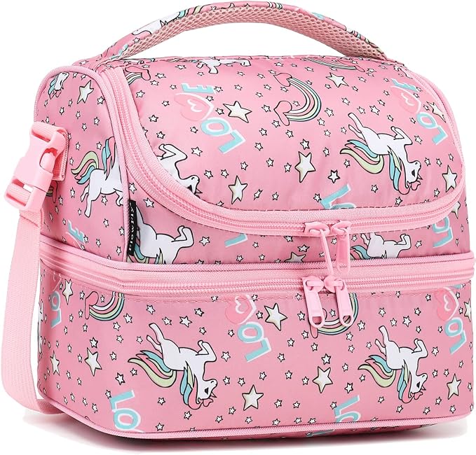 FlowFly Double Decker Cooler Insulated Lunch Bag Large Tote