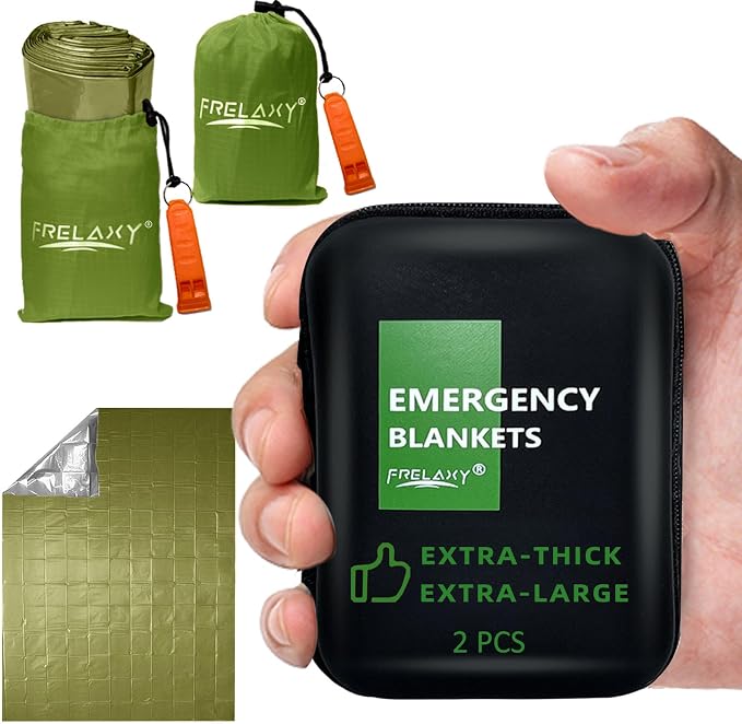 Frelaxy Emergency Blanket 2-Pack/4-Pack, Extra-Thick Extra-Large Space Blankets