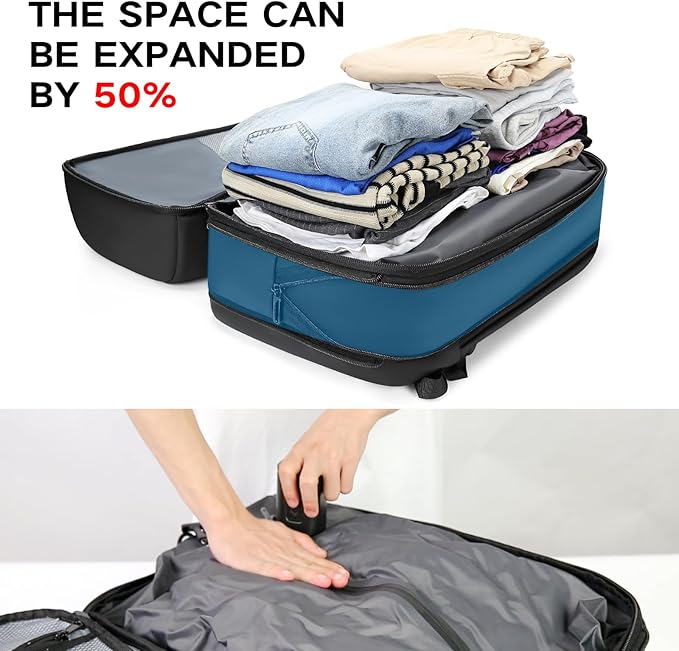 Vacuum Seal Travel Backpack 45L Expandable Air Compression System Water