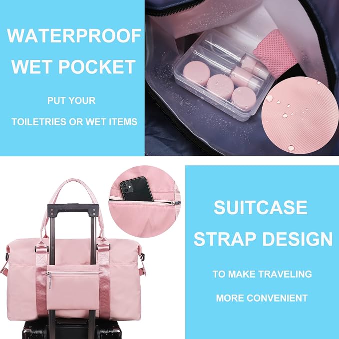 Travel Duffle Bag, Waterproof Sport Tote Gym Bag