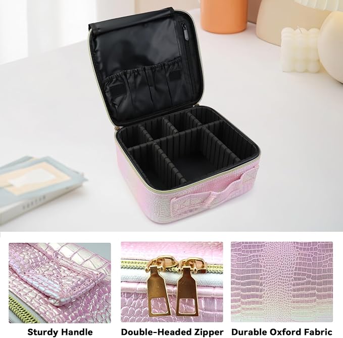 Travel Makeup Bag Makeup Cosmetic Train Case Organizer Portable Storage Bag