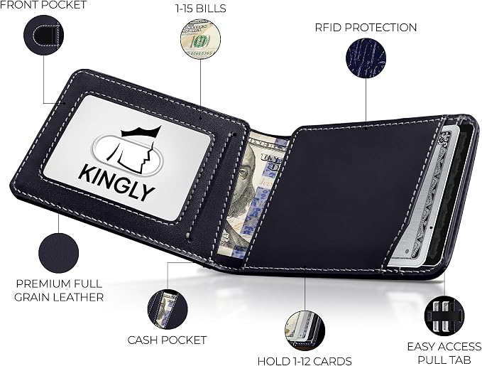Kingly Cash Pocket Slim Wallet for Men
