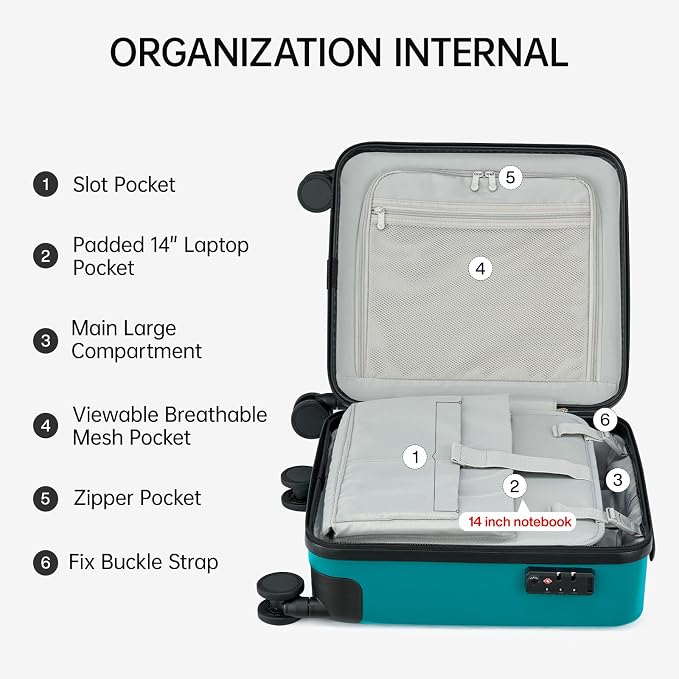 MILADA Underseat Carry On Luggage