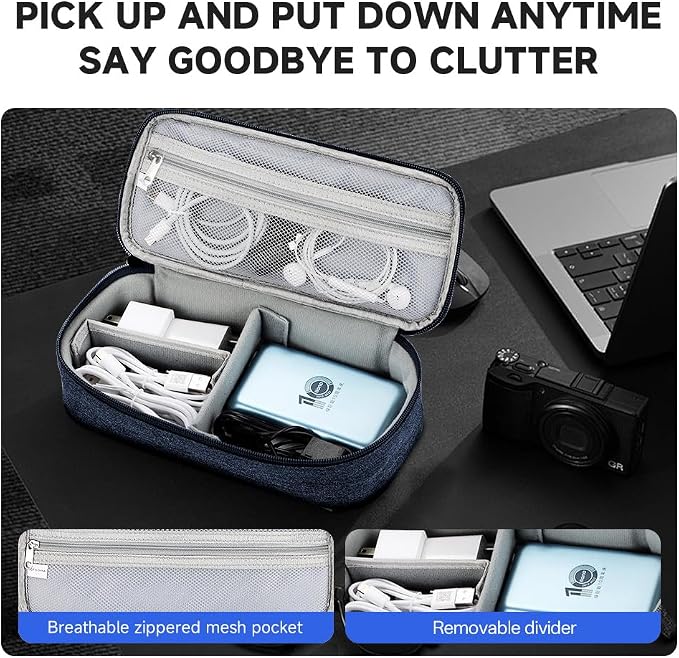 Teskyer Electronics Organizer Travel Case, Waterproof Portable Tech Accessories