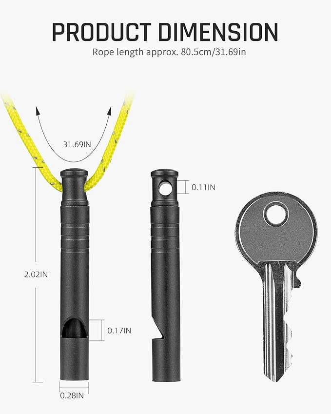 TISUR Titanium Emergency Whistle, 120db Safety Whistle
