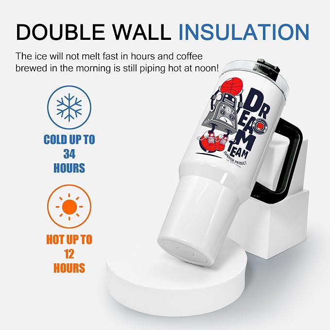 sweet grain 40 oz Sublimation Tumbler with Handle and Straw(12 Pack) Stainless Steel Double Wall Vacuum Insulated Travel Mug Cup Tumblers Bulk Sublimation Blank - Black Handle