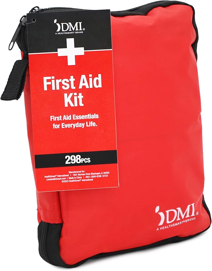 DMI 298-Piece Complete Emergency First Aid Kit, Treats Pain, Scrapes & Burns