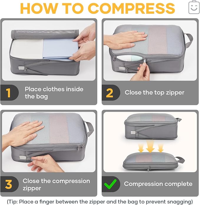 Veken 6/9/11 Set Compression Packing Cubes