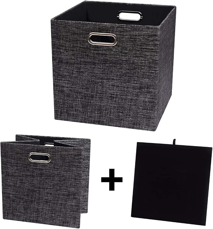 Posprica Fabric Storage Cubes, 13×13×13 cube storage bins, Foldable Drawers
