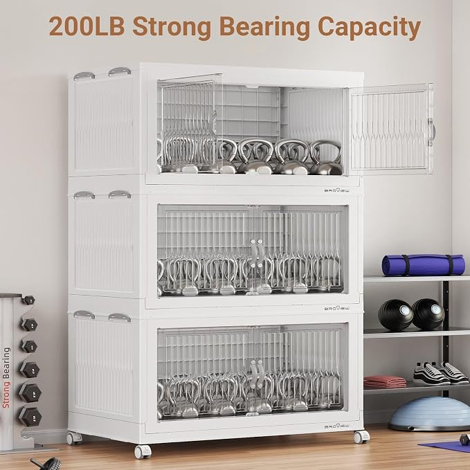 BROVIEW 600Qt Extra Large Stackable Storage Bins