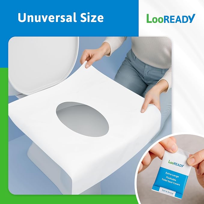 Individually Wrapped Toilet Seat Covers Disposable Flushable