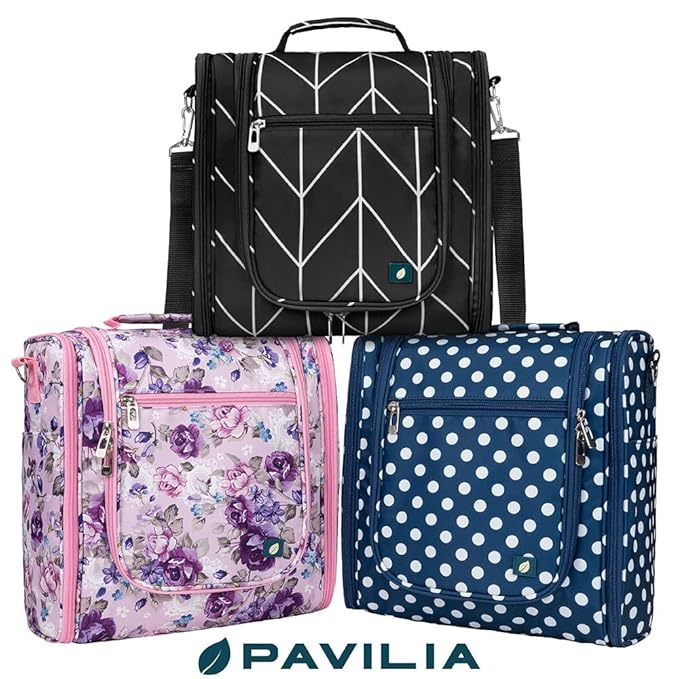 PAVILIA Extra Large Toiletry Bag Travel Bag