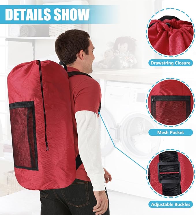 Portable Laundry Bag Backpack